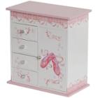 Pink & White Ballet Slippers Musical Jewelry Box