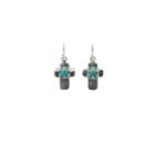 Silver Elements By Barse Blue Turquoise Sterling Silver Drop Earrings