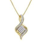 1/10 Ct. T.w. Diamond Cluster Pendant Necklace