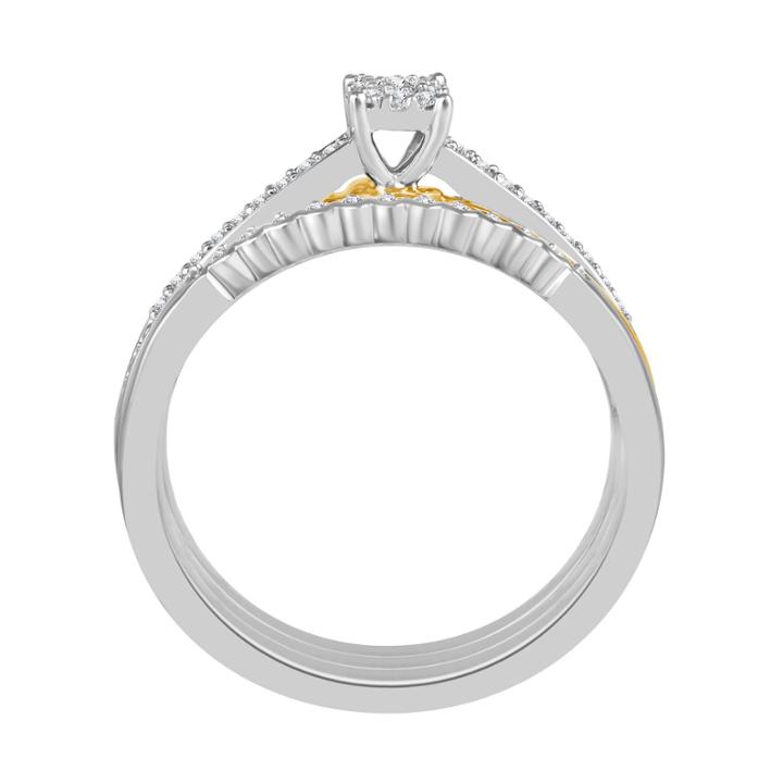 Womens 1/4 Ct. T.w. White Diamond 10k Gold Bridal Ring