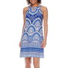 Danny & Nicole Sleeveless Keyhole Halter Fit-and-flare Dress