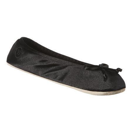Isotoner Satin Ballerina Slippers Extended Size