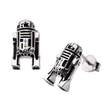 Sterling Silver 12.7mm Star Wars Stud Earrings