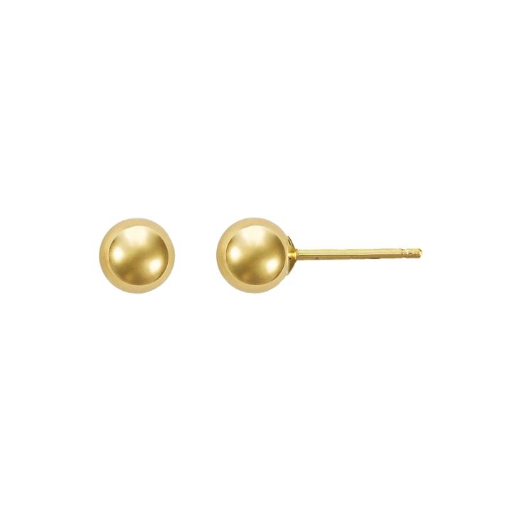 18k Yellow Gold 4mm Ball Stud Earring