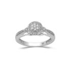 Hallmark Diamonds Womens 1/5 Ct. T.w. Genuine White Diamond Sterling Silver Cocktail Ring