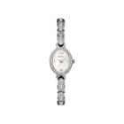 Bulova Womens White Mother-of-pearl Crystal Accent Watch 96l199