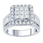 2 Ct. T.w. Princess Diamond Deco-style Engagement Ring