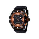 Seapro Diver Mens Orange And Black Silicone Strap Watch
