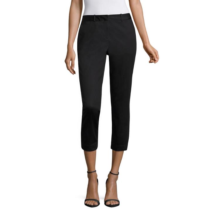 Worthington Sateen Crop Cropped Pants-talls