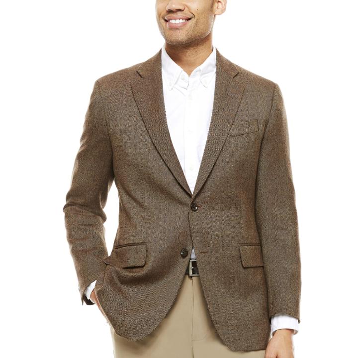 Stafford Classic Fit Wool Pattern Sport Coat