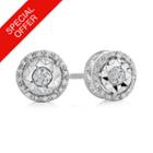 1/10 Ct. T.w. Round White Diamond Sterling Silver Stud Earrings