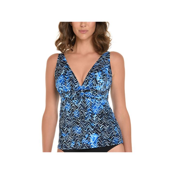 Trimshaper Control Waves Tankini Swimsuit Top