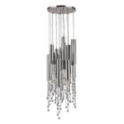Metropolis Collection 15 Light Halogen Chrome Finish And Clear Crystal Flush Mount