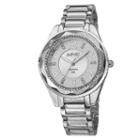 August Steiner Womens Silver Tone Strap Watch-as-8122ss