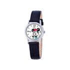 Disney Minnie Mouse Womens Black Strap Watch-w000548
