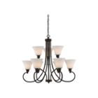 Filament Design 9-light Aged Bronze Chandelier