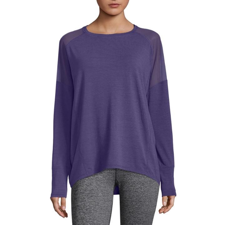 Xersion Studio Long Sleeve Mesh Inset Tee