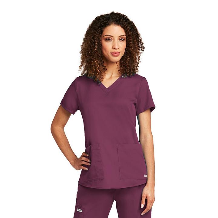 Barco Grey's Anatomy Professional Wear By Barco Womens V Neck Scrub Top-plus