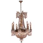 Winchester Collection 12 Light Golden Teak Crystalchandelier