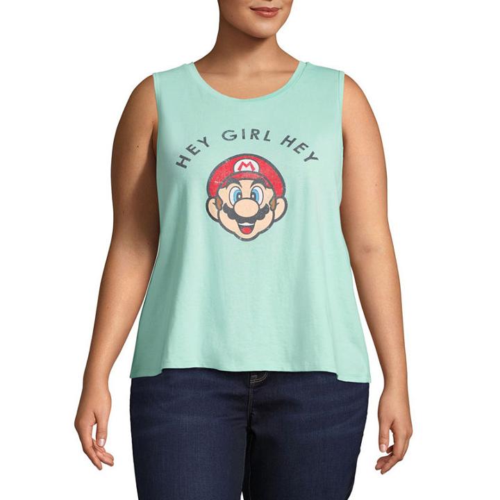 Super Mario Muscle Tank-juniors Plus