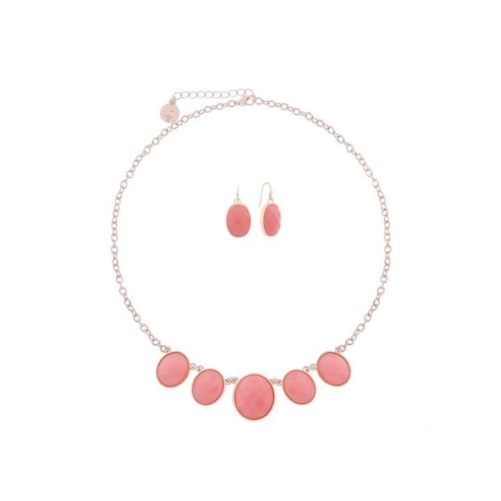 Liz Claiborne Womens 2-pc. Pink Jewelry Set