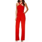 Spense Sleeveless Belted Jumpsuit