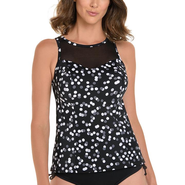 Trimshaper Control Dots Tankini Swimsuit Top