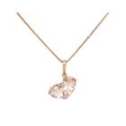 Pear-shaped Genuine Morganite And Diamond-accent 14k Rose Gold Pendant Necklace