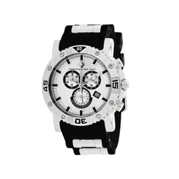 Christian Van Sant Mens Black Strap Watch-cv0515