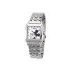 Disney Mickey Mouse Womens Silver-tone Watch