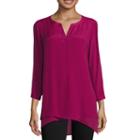 St. John's Bay Long-sleeve Asymmetrical-hem Tunic