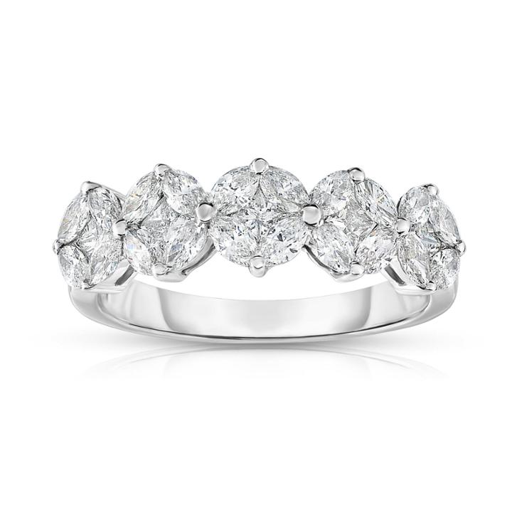 Womens 1 1/3 Ct. T.w. White Diamond 14k Gold Band