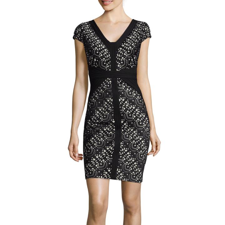 Signature By Sangria Laser-cut Sheath Dress