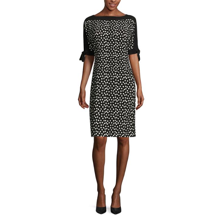 Danny & Nicole Elbow Sleeve Shift Dress
