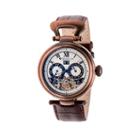 Heritor Automatic Ganzi Mens Leather Day & Date-bronze/silver Watches