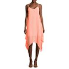 My Michelle Spaghetti Strap X-back Alt Hem Dress