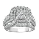 Womens 2 Ct. T.w. Genuine White Diamond 10k Gold Engagement Ring