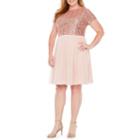 Blu Sage Short Sleeve Sequin Top Dress - Plus