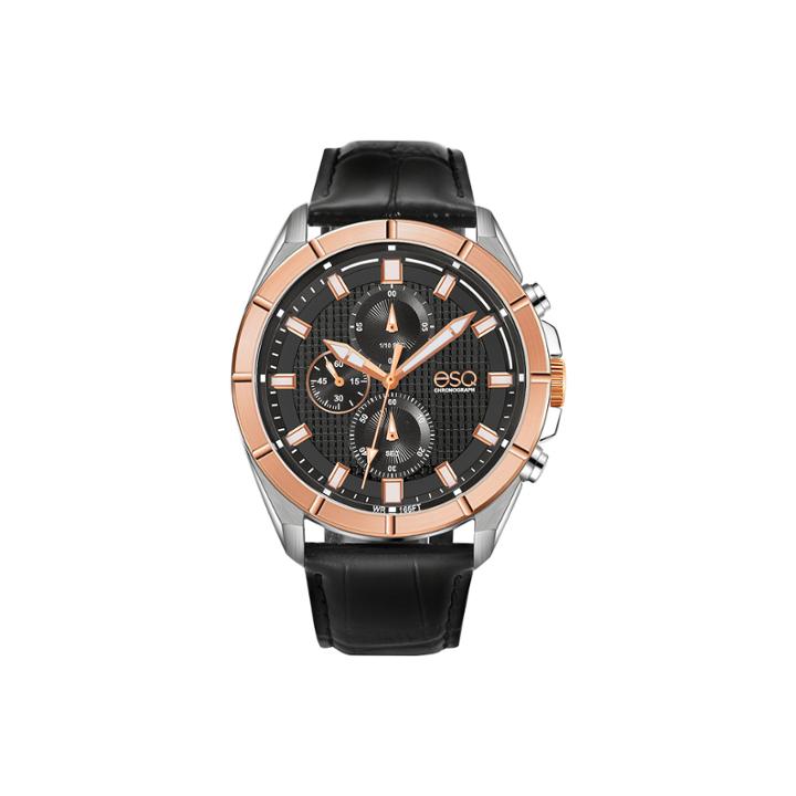Esquire Esq Mens Black Strap Watch-37esq013301a