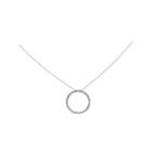 1/3 Ct. T.w. Diamond 14k White Gold Circle Pendant Necklace