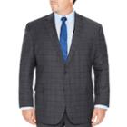 Stafford Classic Fit Plaid Suit Jacket-big And Tall