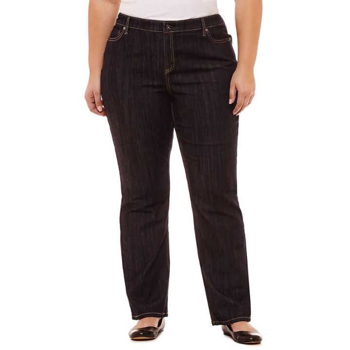 Liz Claiborne Straight Leg Jean- Plus
