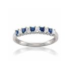Womens 1/5 Ct. T.w. Blue Sapphire 14k Gold Wedding Band