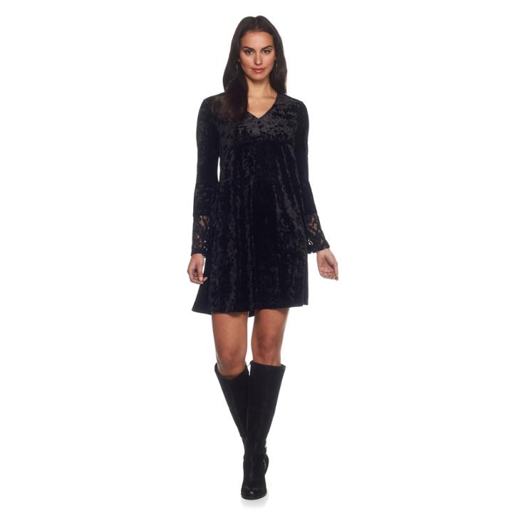 Skyes The Limit St. Mortiz Crushed Velour A-line Dress- Plus