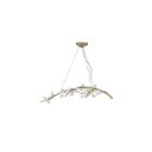 Aiyana 7-light Chandelier In Silver Leaf With Opalglass Flowers