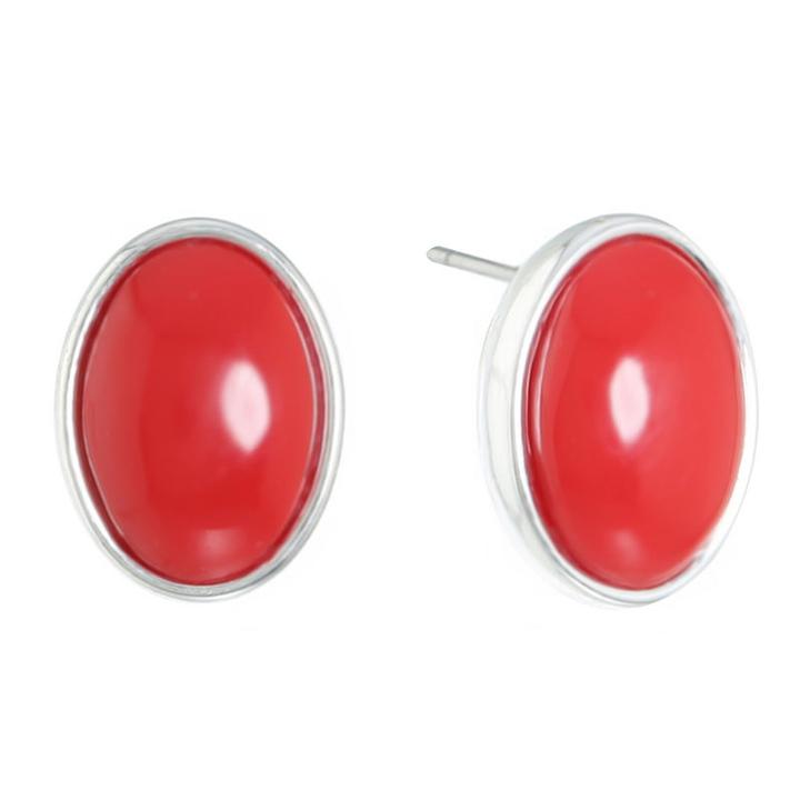 Liz Claiborne Red 14mm Stud Earrings