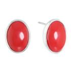 Liz Claiborne Red 14mm Stud Earrings