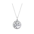 Inspired Moments Cubic Zirconia Sterling Silver Dancing Family Tree Pendant Necklace