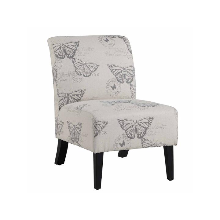 Lily Butterfly Fabric Slipper Chair