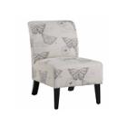Lily Butterfly Fabric Slipper Chair